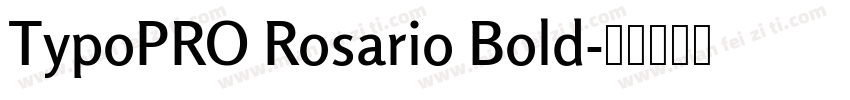 TypoPRO Rosario Bold字体转换